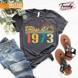 50th birthday t-shirt, vintage 1973 shirt, gift for 50th, 50th birthday gift for men, women 50th birthday, born in 1973,