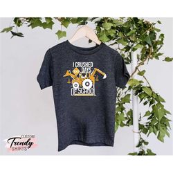 school gift for kids, 100 days of school boys shirt, i crushed 100 days of school shirt, toddler 100 days of school shir