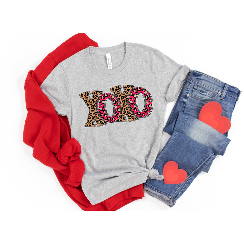 XOXO Shirt,Xoxo Valentines Day Shirts,Couple XOXO Shirt,Couples Love Shirt,Love Shirt,Valentines Day Gift,Xoxo Tee,Gold cheetah leopard Pink - 3.jpg