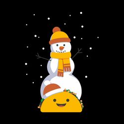 taco and snowman christmas, christmas svg, christmas svg files