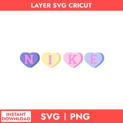 nike x heart svg, nike love svg, nike logo svg, fashion brands logo svg, png digital file