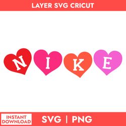 Heart With Nike Logo Svg, Nike Valentine Day Svg, Nike Logo Svg, Valentine Day Svg, Png Digital File