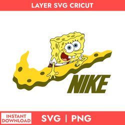 Nike Spongebob Svg, Nike Logo Svg, Spongebob Svg, Png Digital File
