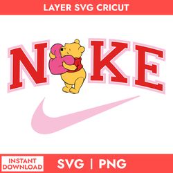 pooh beer nike svg, nike logo svg, pooh beer svg, disney nike svg, png digital file