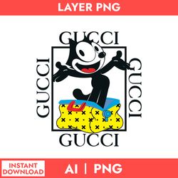 felix cat gucci png, gucci logo png, felix cat png, gucci brand logo png, ai digital file