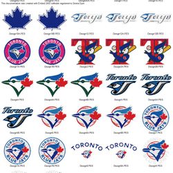 Collection MLB TORONTO BLUE JAYS LOGO'S Embroidery Machine Designs