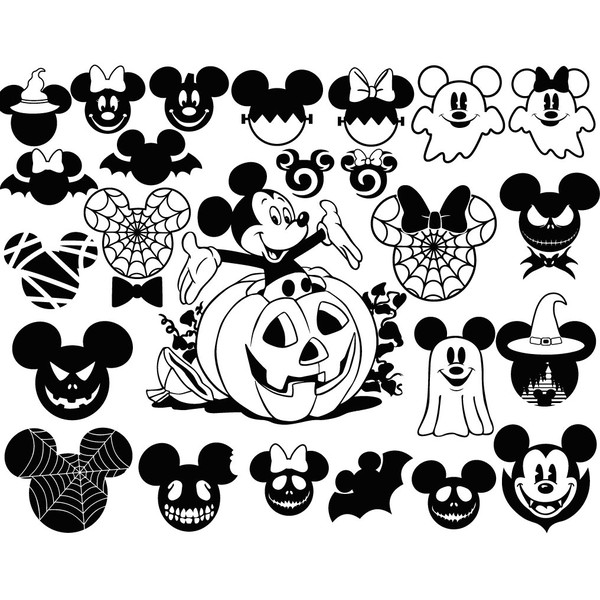 Disney halloween svg, Disney silhouette svg, Disney dxf png - Inspire