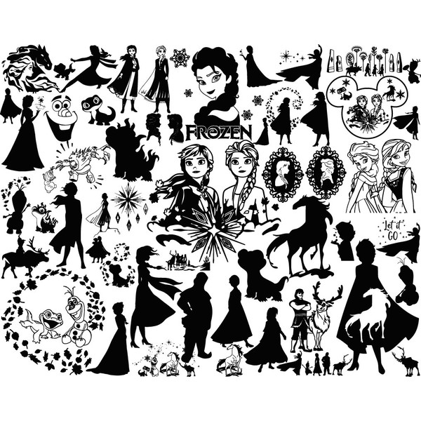 disney Frozen svg, Frozen silhouette svg, Frozen dxf, Frozen - Inspire