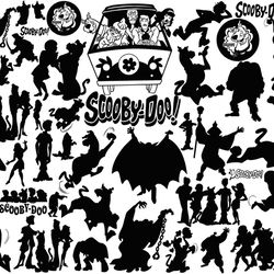 scooby doo svg, scooby doo silhouette svg, png dxf