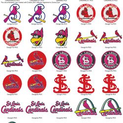 Collection MLB ST LOUIS CARDINALS LOGO'S Embroidery Machine Designs