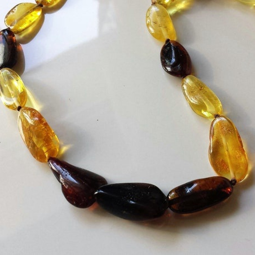 Adult Amber Necklace Natural amber jewelry Healing stone beads necklace women Honey Yellow Dark  Baltic Amber Necklace.jpg