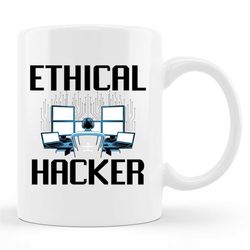 ethical hacker mug, ethical hacker gift, cyber security, computer hacking, hacking mug, computer science, cyber security