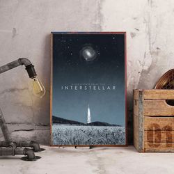 interstellar poster, movie home decor, movie poster, movie wall art, movie print, interstellar wall art