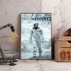 interstellar poster, interstellar wall art, movie poster, movie wall art, movie print, movie home decor