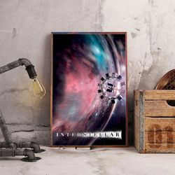 interstellar poster, interstellar wall art, movie home decor, movie wall art, movie print, movie poster