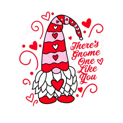 cute gnome valentines svg, valentine svg, there is gnome one like you svg, gnome svg, silhouette svg fies