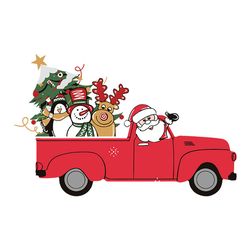 christmas merry christmas red truck christmas tree santa claus penguin snowman rudolph christmas christmas svg