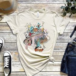 disney epcot shirt, vintage epcot 1982 shirt, mickey and friends, vintage disney shir