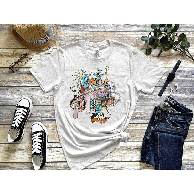 Disney Epcot Shirt, Vintage Epcot 1982 Shirt, Mickey And Friends, Vintage Disney Shirt, Epcot Trip Shirt, Disney family trip matching shirt - 2.jpg