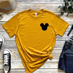Disney Pocket Mickey Head Shirt, Disney Mickey Shirt, Mickey Ear Shirt, Disneyworld S