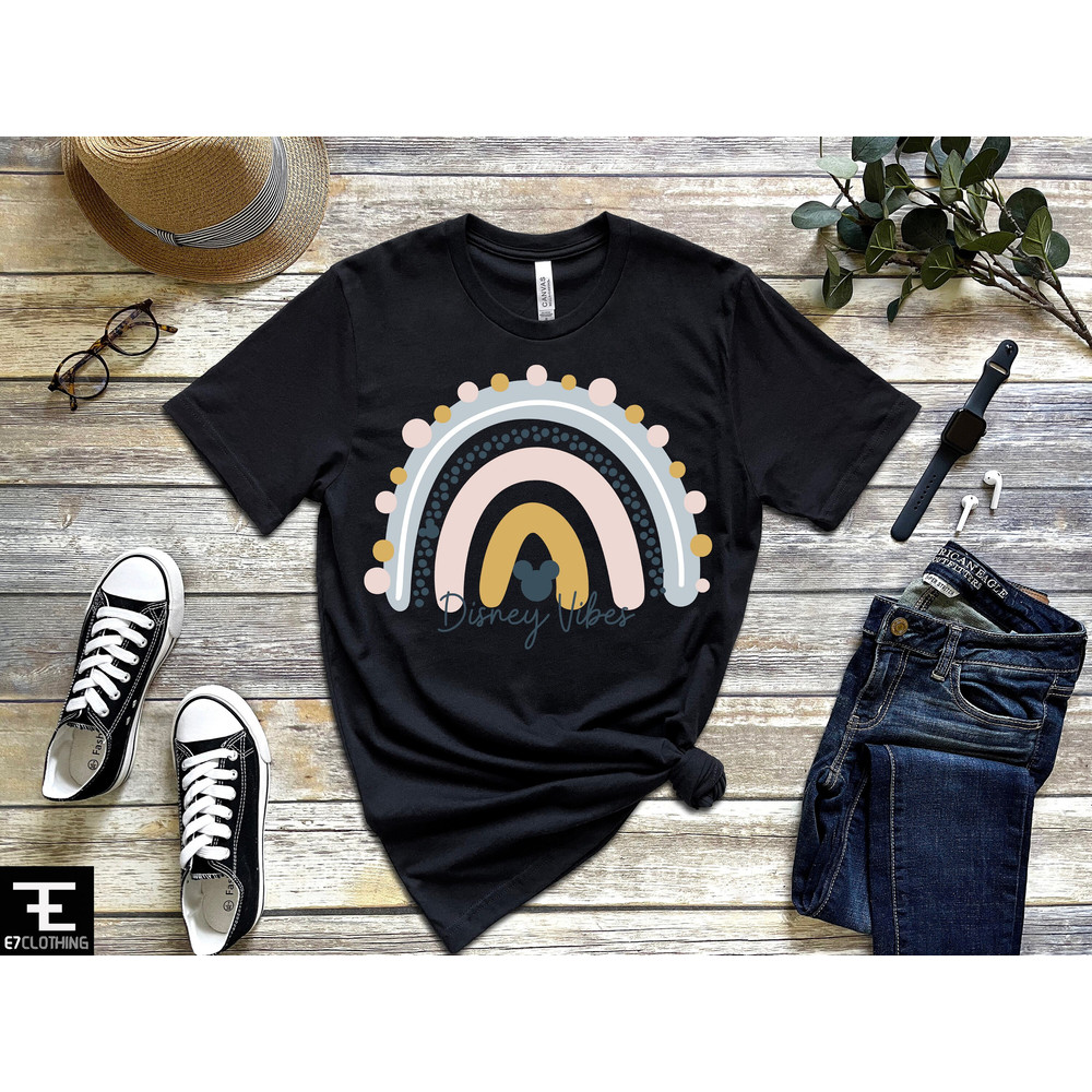 Disney Vibes Shirt, Disney Vibes Rianbow, Rainbow Disney Shirt, Disney Rainbow Mickey Head Shirt, Disney Vacation Tee, Women Disney Shirt - 2.jpg