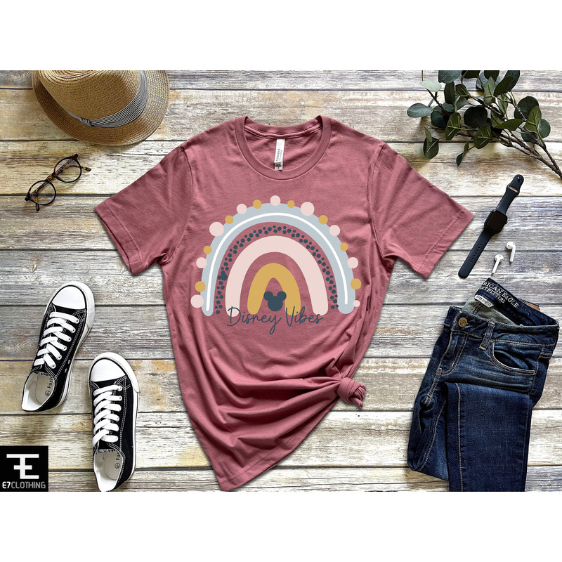Disney Vibes Shirt, Disney Vibes Rianbow, Rainbow Disney Shirt, Disney Rainbow Mickey Head Shirt, Disney Vacation Tee, Women Disney Shirt - 3.jpg