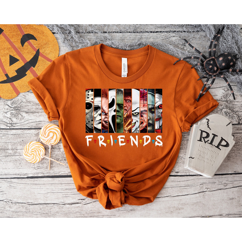Friends Halloween Shirt, Horror Movie Shirt, Horror Movie Killers Tshirt, Halloween Tees, Spooky Season, Halloween Graphic Shirt - 1.jpg