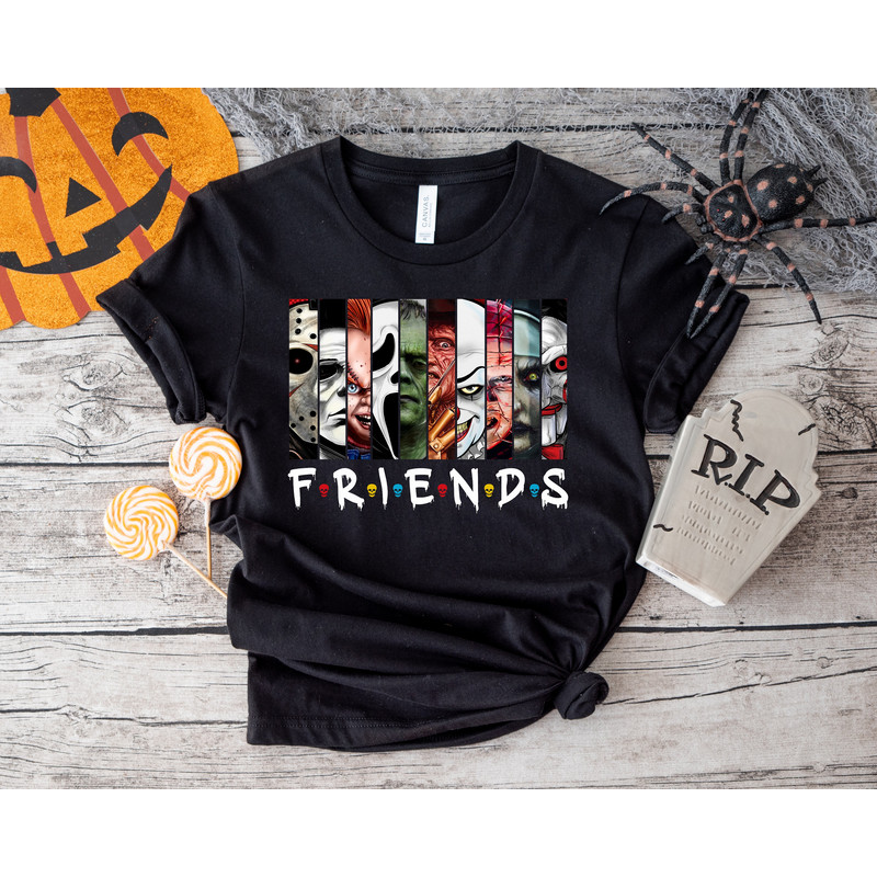 Friends Halloween Shirt, Horror Movie Shirt, Horror Movie Killers Tshirt, Halloween Tees, Spooky Season, Halloween Graphic Shirt - 2.jpg