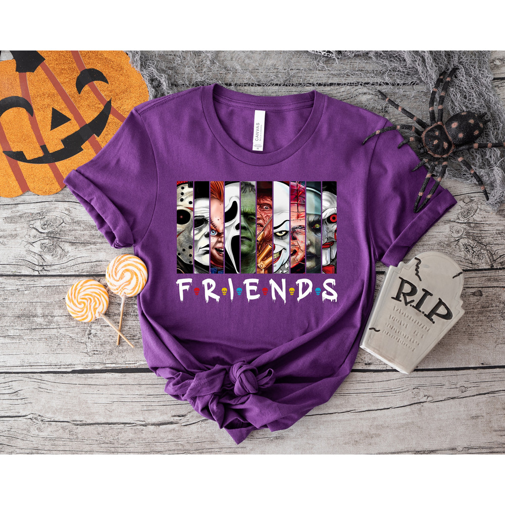 Friends Halloween Shirt, Horror Movie Shirt, Horror Movie Killers Tshirt, Halloween Tees, Spooky Season, Halloween Graphic Shirt - 3.jpg