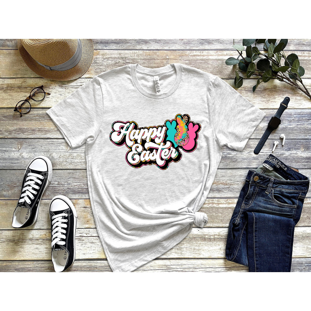 Happy Easter Shirt, Happy Easter Bunnies Shirt, Easter Bunny Shirt, Bunny Shirt, Cute Easter Shirt, Leopard Bunny Shirt, Easter Matching Tee - 1.jpg