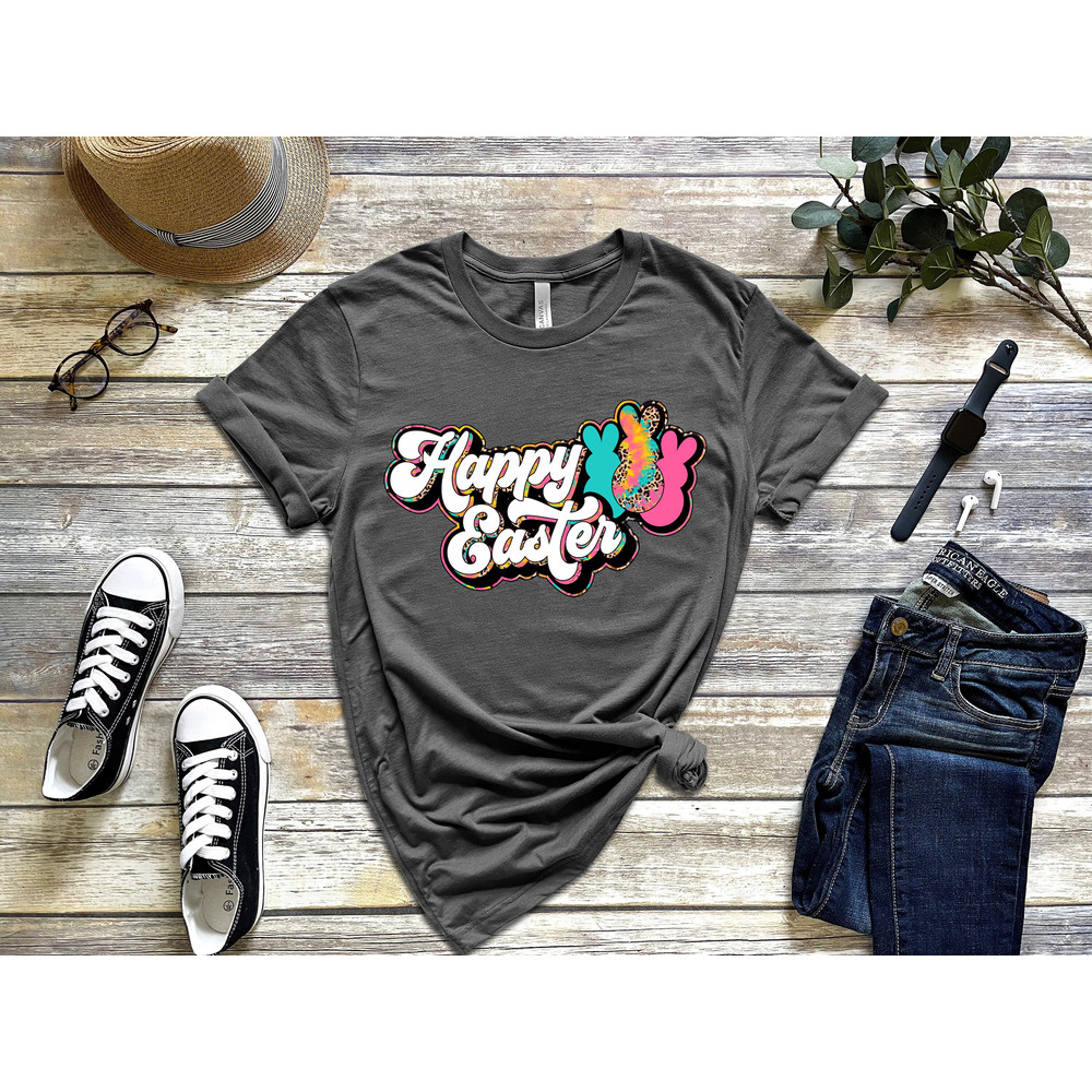 Happy Easter Shirt, Happy Easter Bunnies Shirt, Easter Bunny Shirt, Bunny Shirt, Cute Easter Shirt, Leopard Bunny Shirt, Easter Matching Tee - 2.jpg