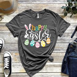 Happy Easter Shirt,Easter Day Shirt,Easter Bunny Shirt, Womens Easter Shirt,Easter Fa