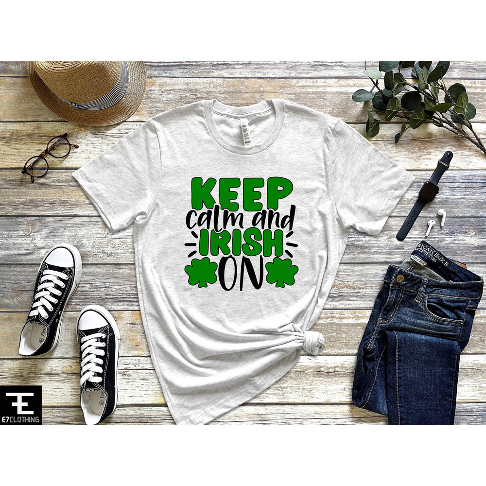 Keep Calm Shirt, Shamrock Shirt, Patrick Day Shirt, St Patricks Day Shirt Women, St Patty's Shirt, Irish Gift For Her, Gift For Irish Women - 3.jpg