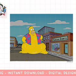 the simpsons treehouse of horror hawaiian monster homer png, sublimation.jpg