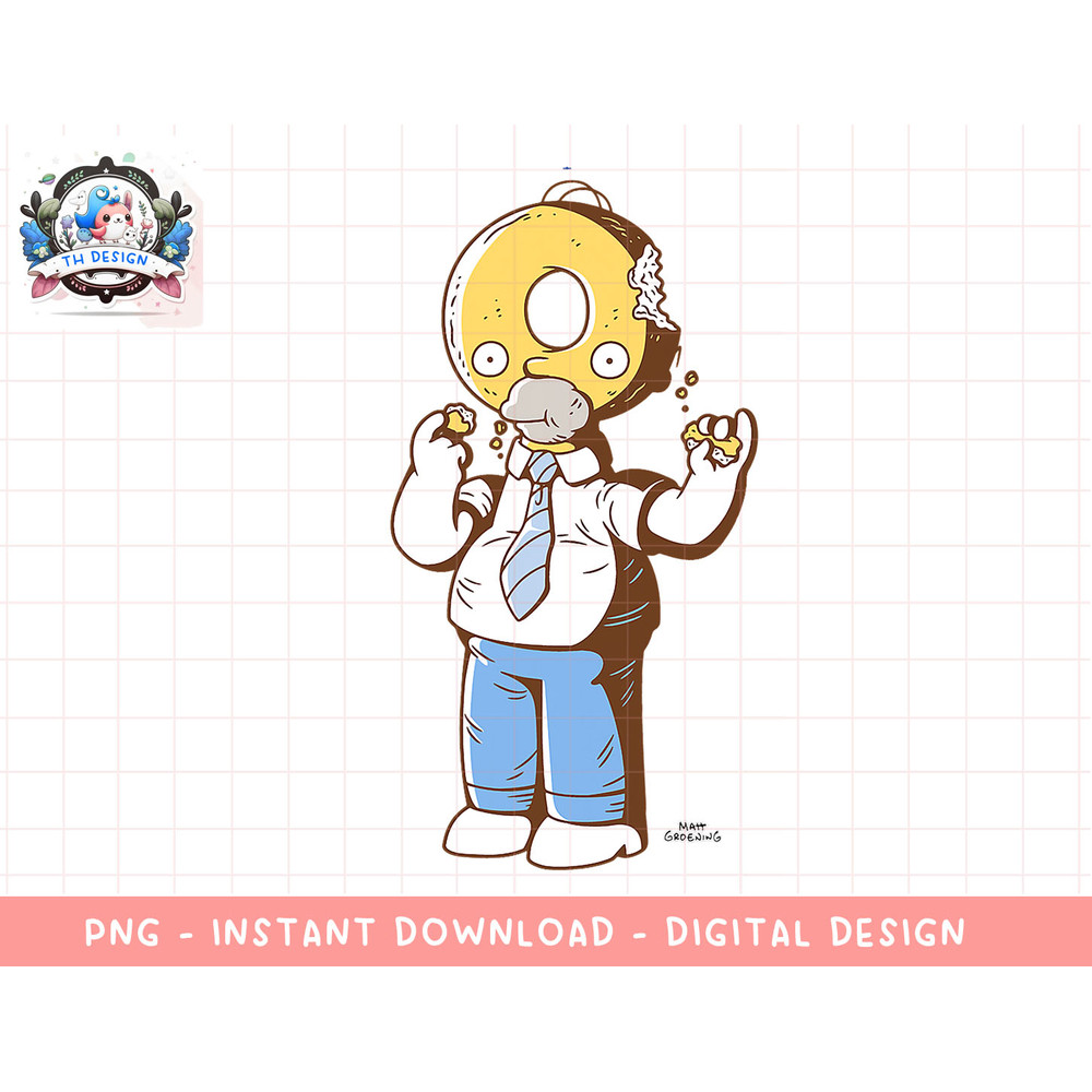 The Simpsons Treehouse of Horror Homer Simpson Donut Head png, sublimation.jpg