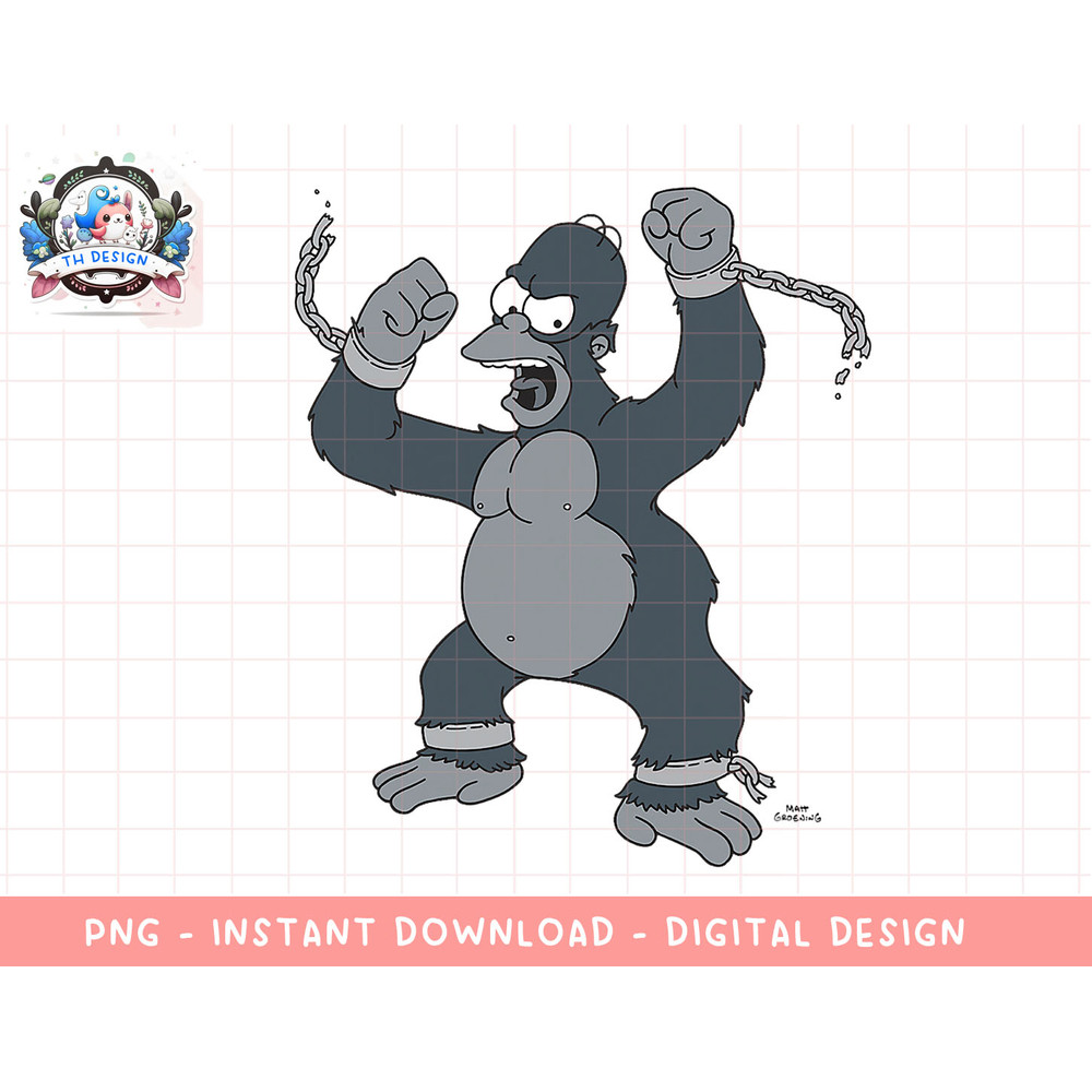 The Simpsons Treehouse Of Horror King Kong Homer png, sublimation.jpg