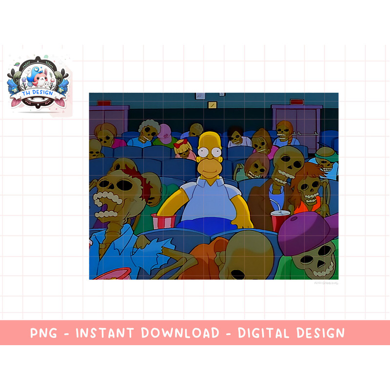 The Simpsons Treehouse Of Horror Skeleton Theater Homer V-2 png, sublimation.jpg