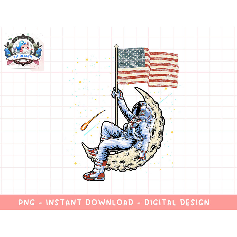 US Flag Astronaut Space Independence Day 4th of July png, sublimation.jpg