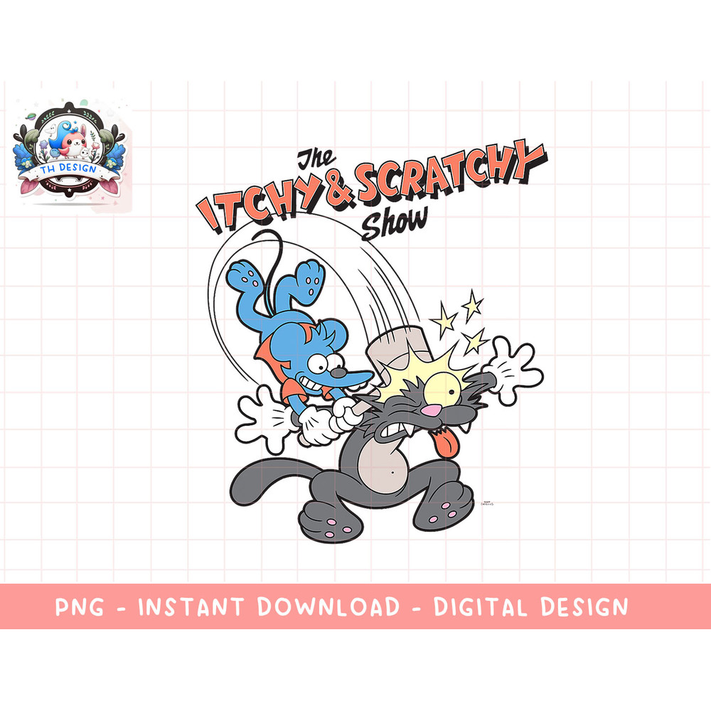 US The Simpsons Itchy & Scratchy Hammer 01 Heather Grey_H png, sublimation.jpg