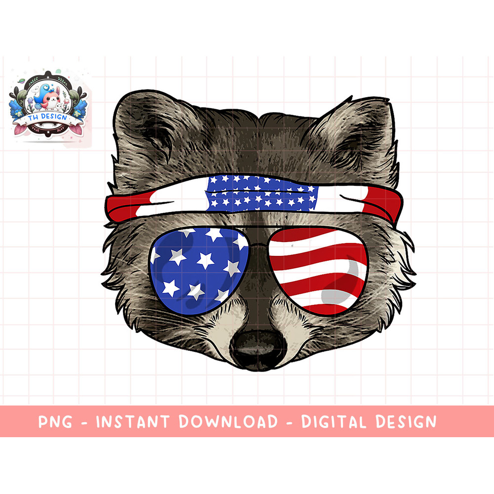USA Patriotic Raccoon Shirt - July 4th T-shirt - Trash Panda copy.jpg