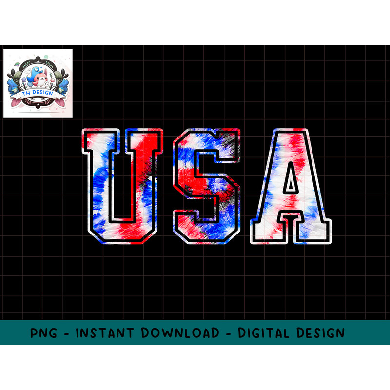 USA Tie Dye Patriotic Red White Blue 4th Of July Men Women png, sublimation.jpg