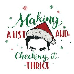 david ew making a list and checking it thrice schitt's, creek christmas tv show ugly christmas circle, christmas svg