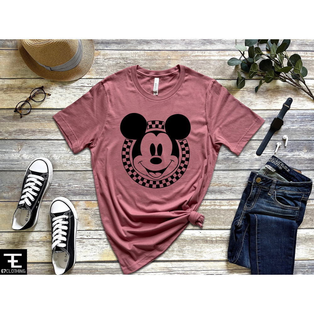 Retro Disney Shirts, Mickey Checkered Shirt, Disney Family Shirts, Minnie Mouse Tees, Vintage Disney Tee, Disneyland, Disneyworld Shirts - 2.jpg