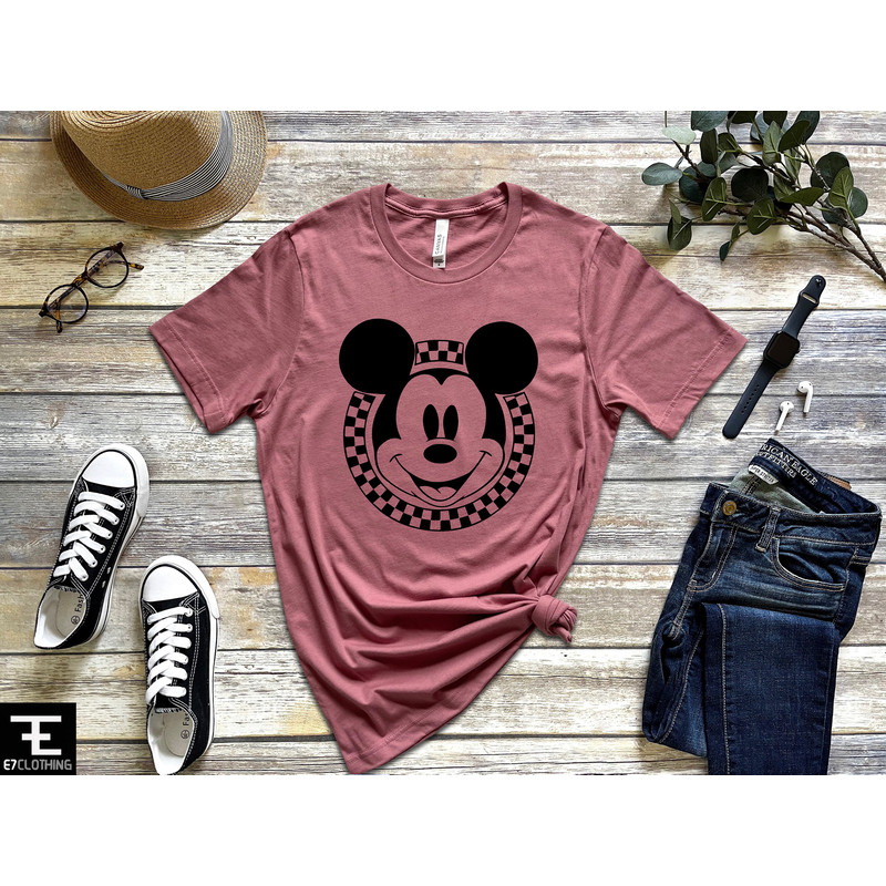 Retro Disney Shirts, Mickey Checkered Shirt, Disney Family Shirts, Minnie Mouse Tees, Vintage Disney Tee, Disneyland, Disneyworld Shirts - 2.jpg