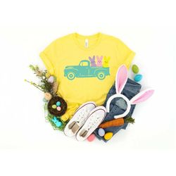 easter truck shirt, happy easter day shirt,  happy easter shirt, cute easter shirt, gift for easter day, easter family s