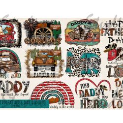 vintage father's day sublimation, daddy is my hero sublimation, western dad,western png,western father's day, sublimatio