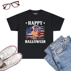 funny joe biden happy halloween confused 4th of july 2022 t-shirt