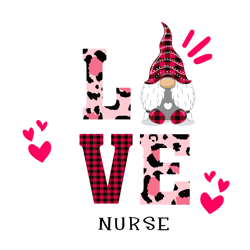 love nurse svg, valentine svg, valentines day svg, love svg, nurse svg, gnome svg, silhouette svg fies