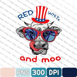 Patriotic Png, Funny Cow Png, Funny Png, Cow Png, 4th Of July Png, Memorial Day Png, Independence Day Png