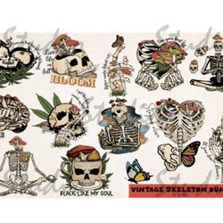 vintage skeleton sublimation bundle, let your dream bloom, staying alive, vintage skeleton,vintage skeleton,vintage,tran